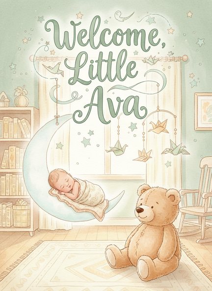 An example Inkling new baby book cover