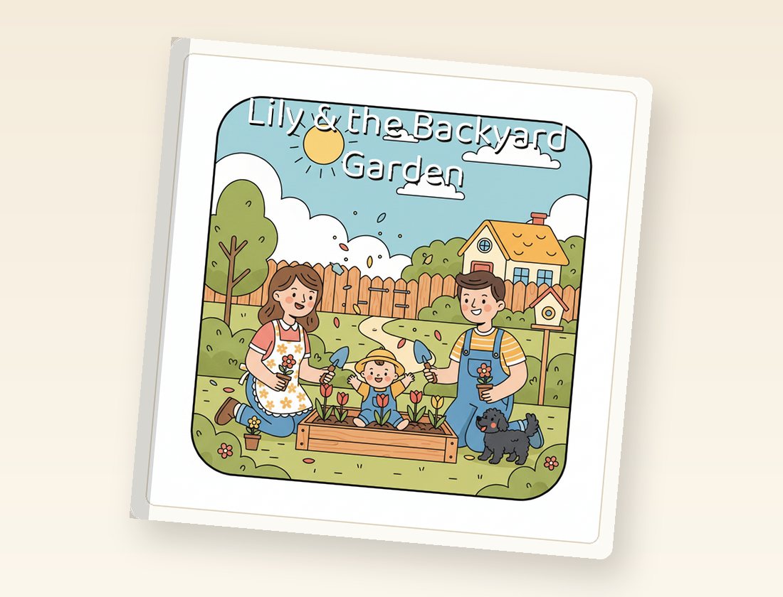 A finished printed hardcover storybook